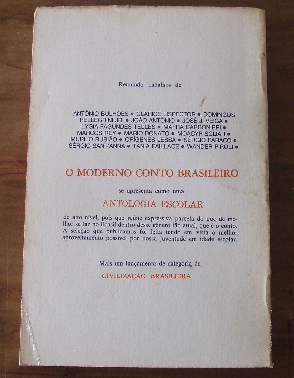 Miniatura: O Moderno Conto Brasileiro – Antologia Escolar