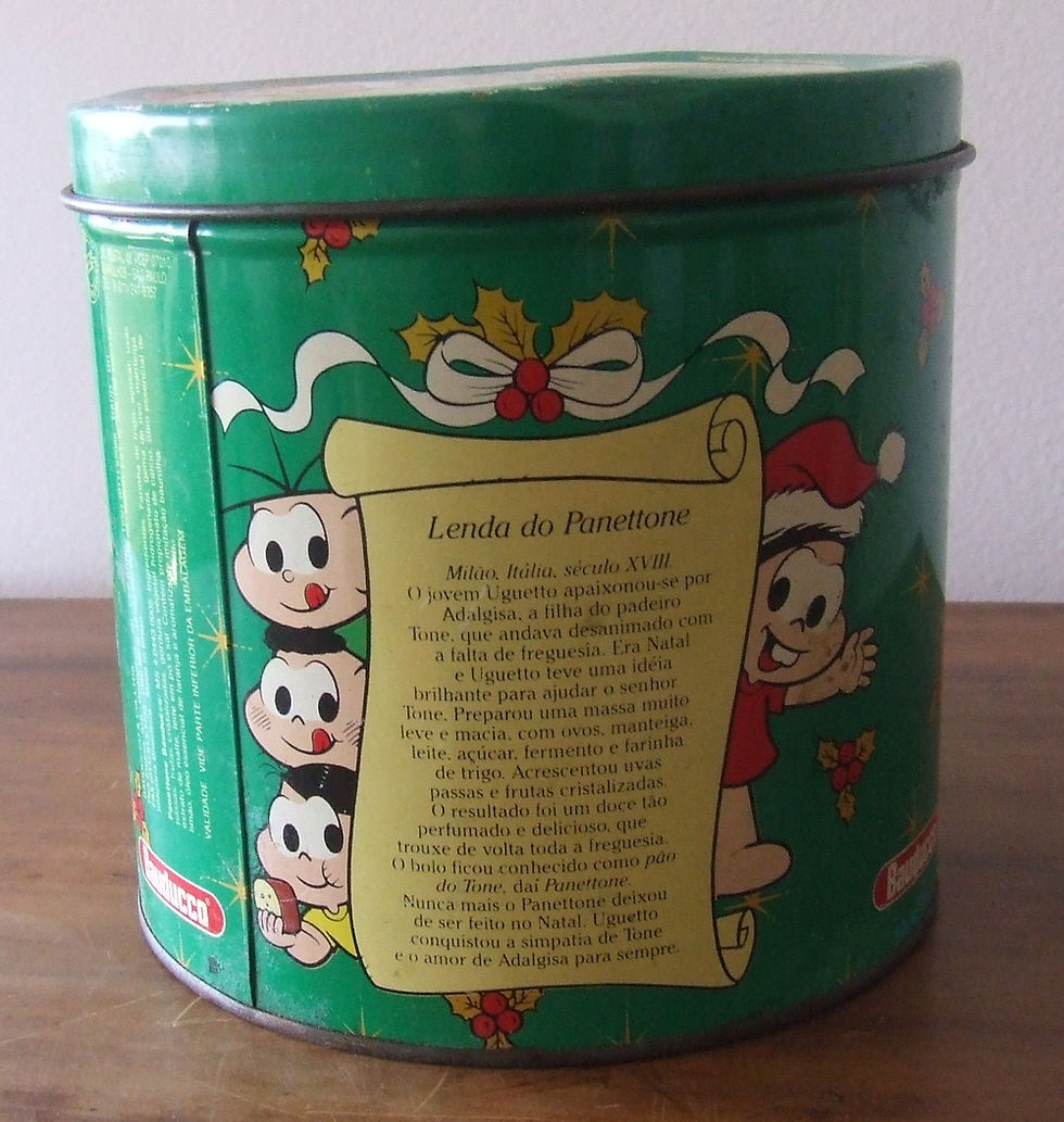 Miniatura: Lata Antiga Panettone Bauducco Turma da Mônica