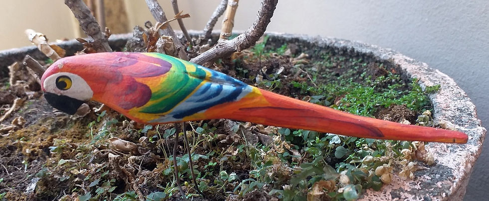 Miniatura: Passarinho de Madeira