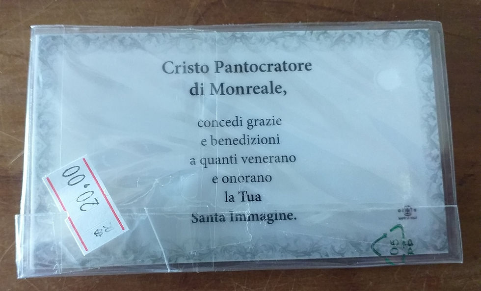Miniatura: Santinho Cristo Pantocratore di Monreale