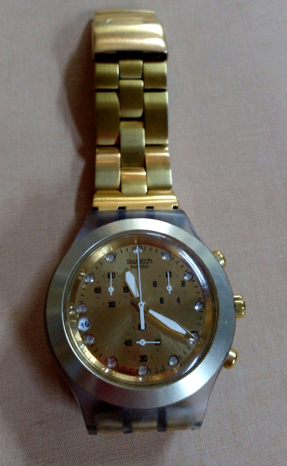 Relógio Swatch Diaphane Irony Dourado