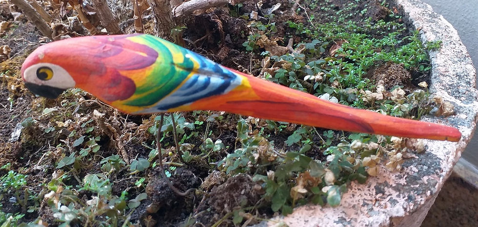 Miniatura: Passarinho de Madeira