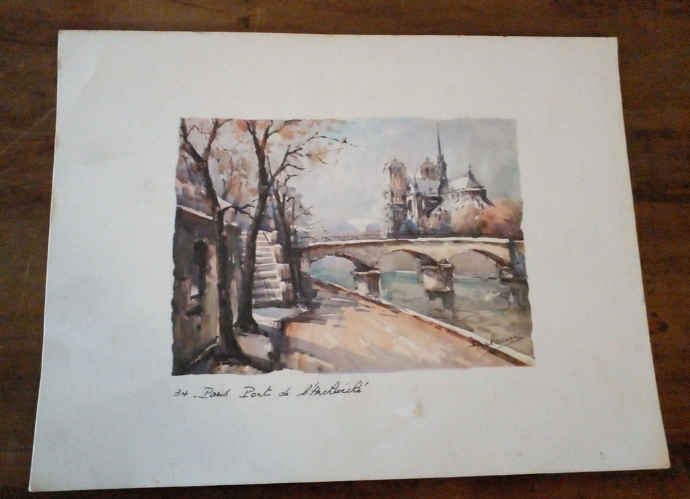 Gravura nº34 - Paris  Pont de l'Archevêché