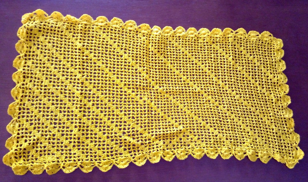 Toalha de Crochê Ouro