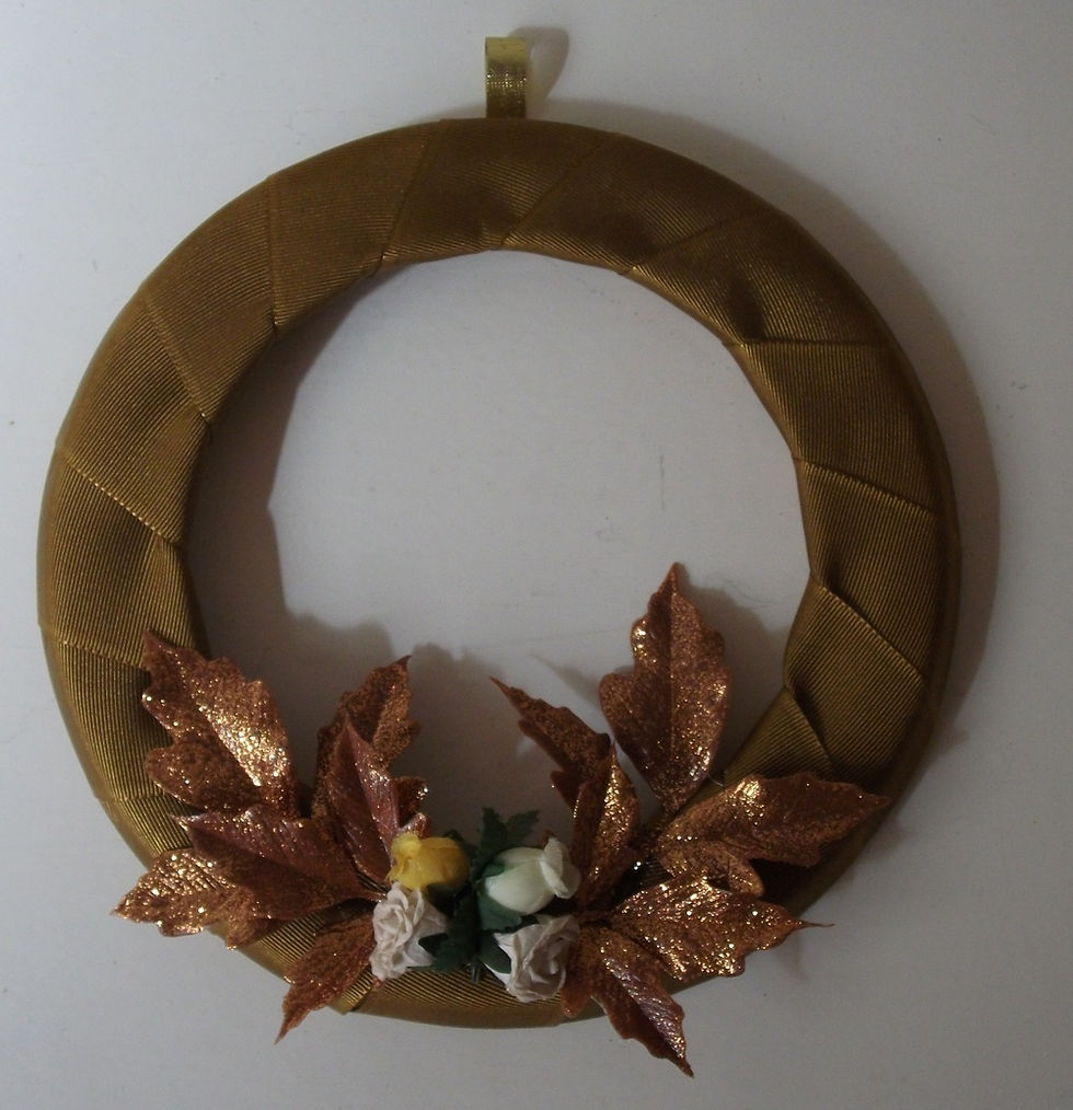 Miniatura: Guirlanda Natal Dourado - MΔ2 Artesanato
