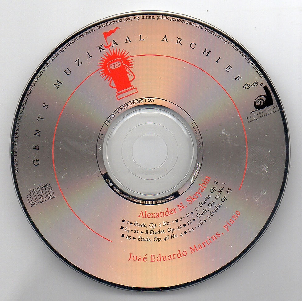 Miniatura: CD Skryabin - The Complete Piano Études - José Eduardo Martins
