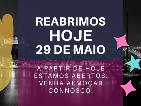 Reabrimos Hoje.