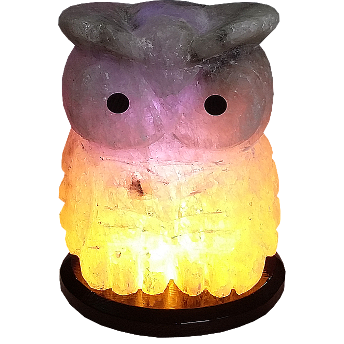 Миниатюра: Соляная лампа Сова 4-6 кг из Белой соли