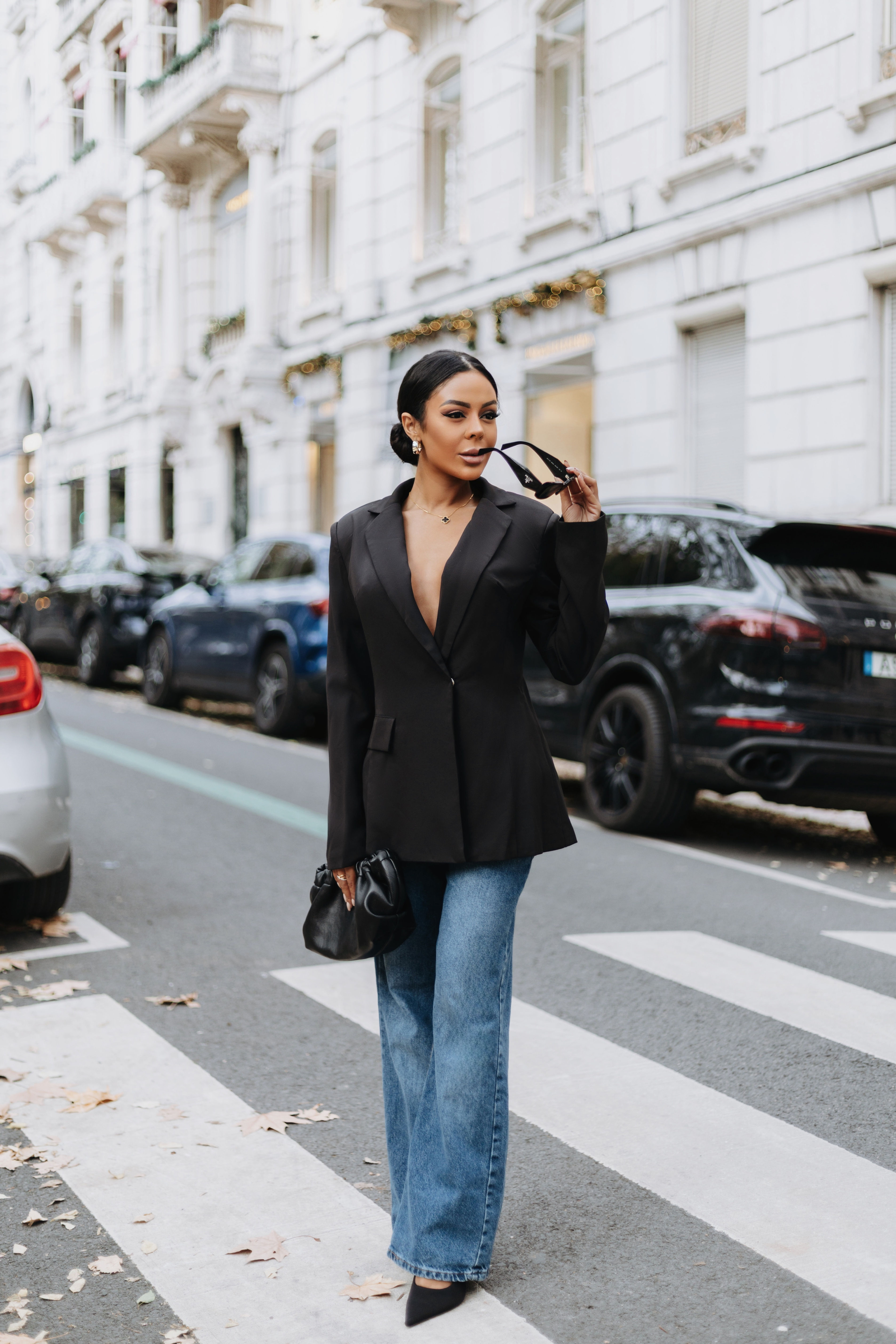 Blazer con espalda descubierta
