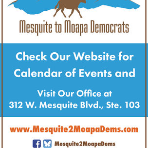Anuncio de los demócratas de Mesquite a Moapa