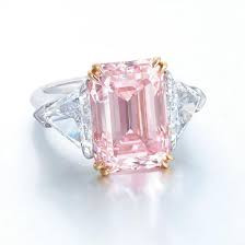 Natural pink diamond ring