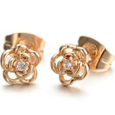 18k yellow gold & diamonds earrings