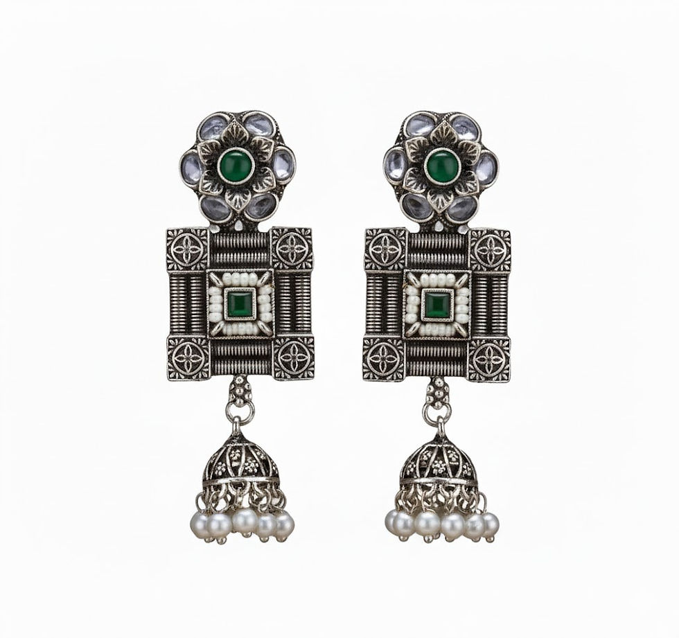 Thumbnail: Oxidized Grace Earrings