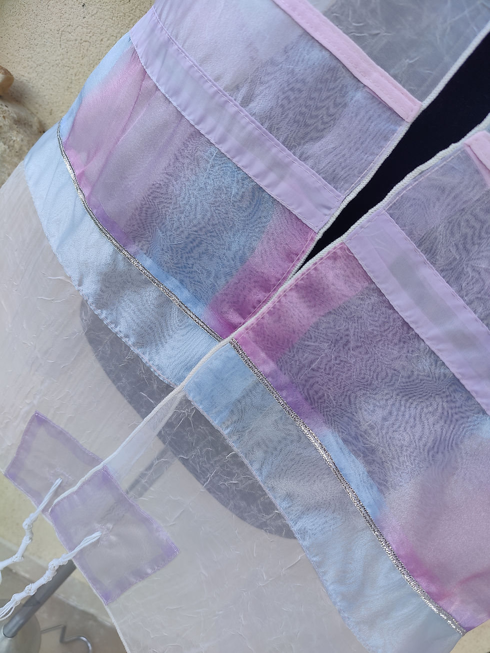 Thumbnail: Voile tallit - pink and purple