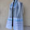 Thumbnail: Voile tallit with stripes - light blue