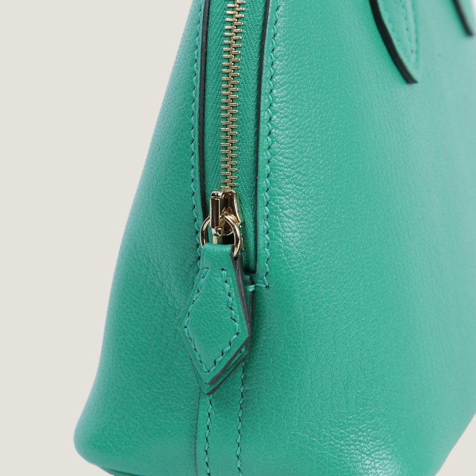 Thumbnail: Mini Bolide 1923 Menthe Chevre Leather Handbag – Gold Hardware - ArvelleParis