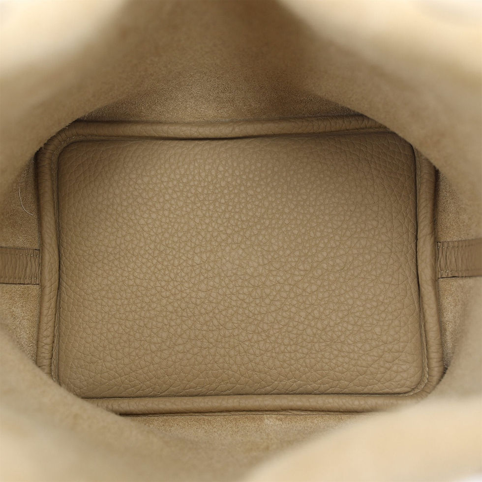 Thumbnail: Picotin Lock PM Trench Clemence Leather Bucket Bag – Gold Hardware - ArvelleParis