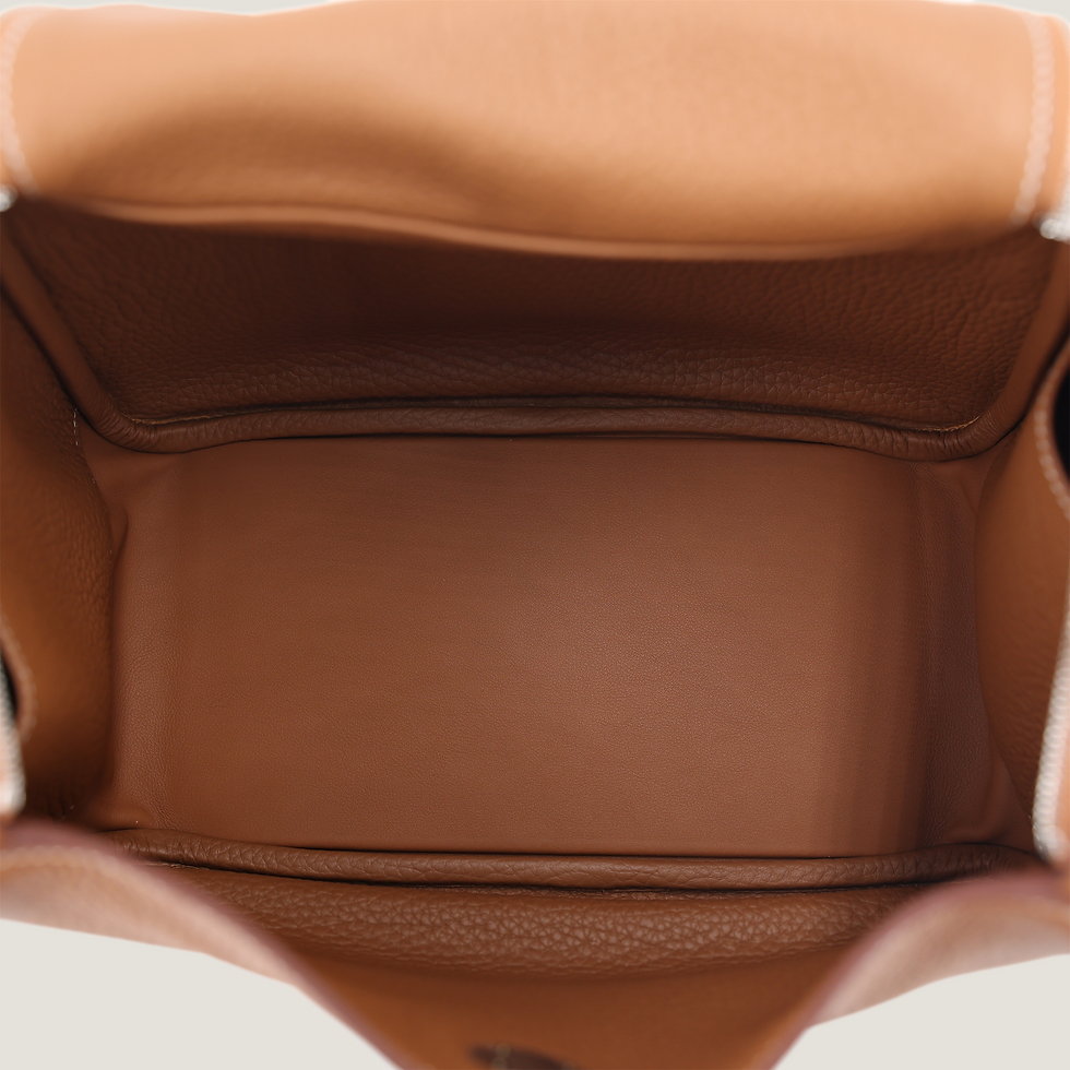 Thumbnail: Lindy 26 Gold Clemence Leather Handbag – Silver Hardware - ArvelleParis