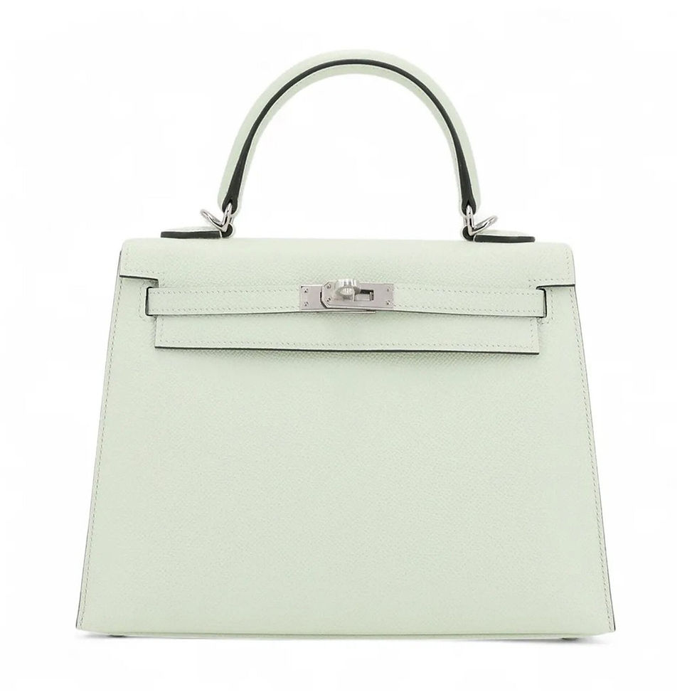 25cm Vert Fizz Epsom Leather Handbag – Silver Hardware - ArvelleParis