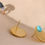 Thumbnail: blue-turquoise-stone-gold-stud-earrings-v3