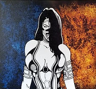 mortal kombat mileena spray painting