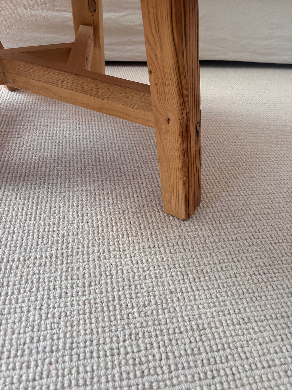 Thumbnail: the mat lady wool carpets mats runners overlocking hamilton new zealand cashew whites creams