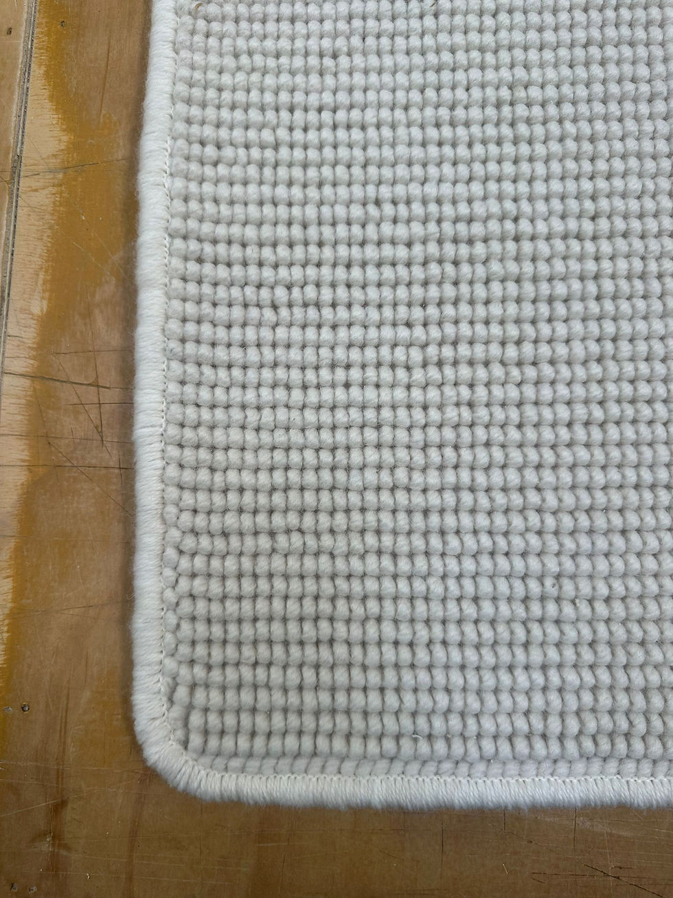 The mat lady hamilton carpet overlocking mats custom rugs luxury felted pearl grid whites creams