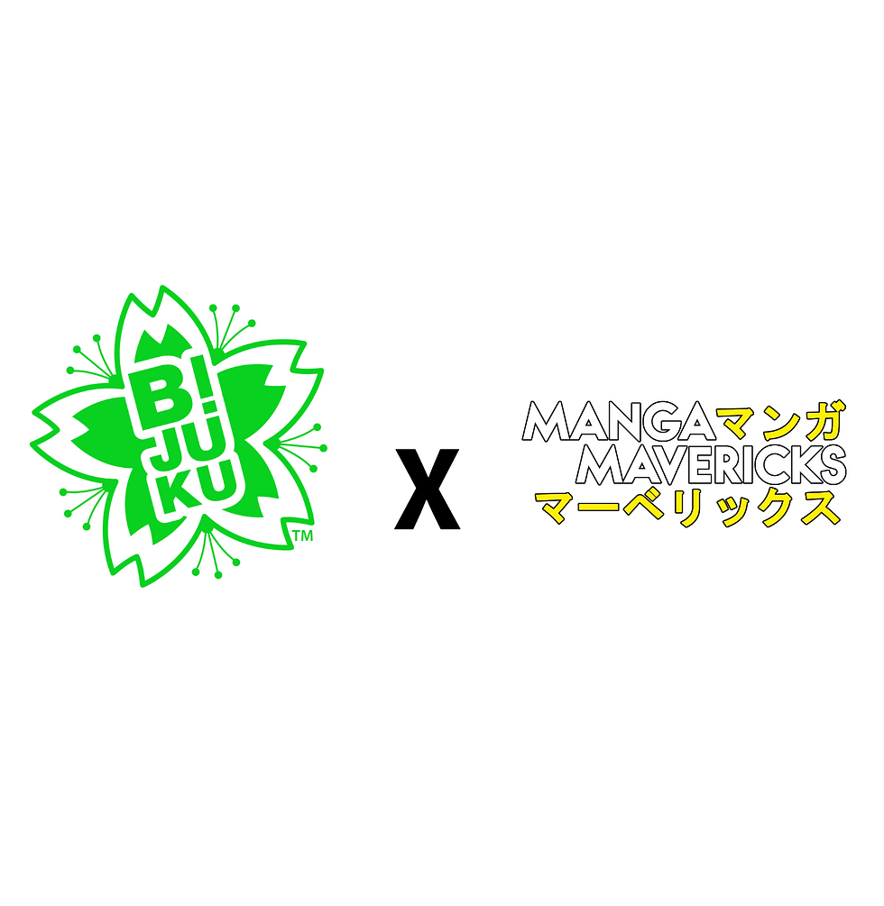 B!JuKu & Manga Mavericks logos