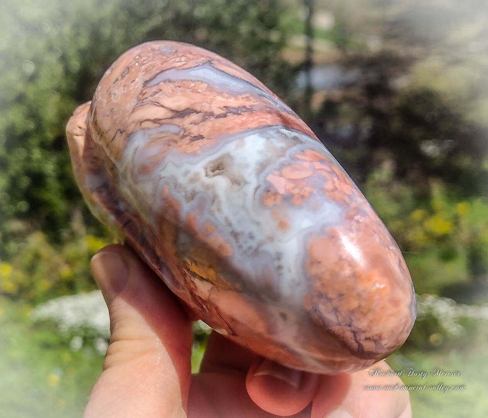 Miniature : Crane de Cristal Alien en Agate Orange "Gardien des Etoiles"