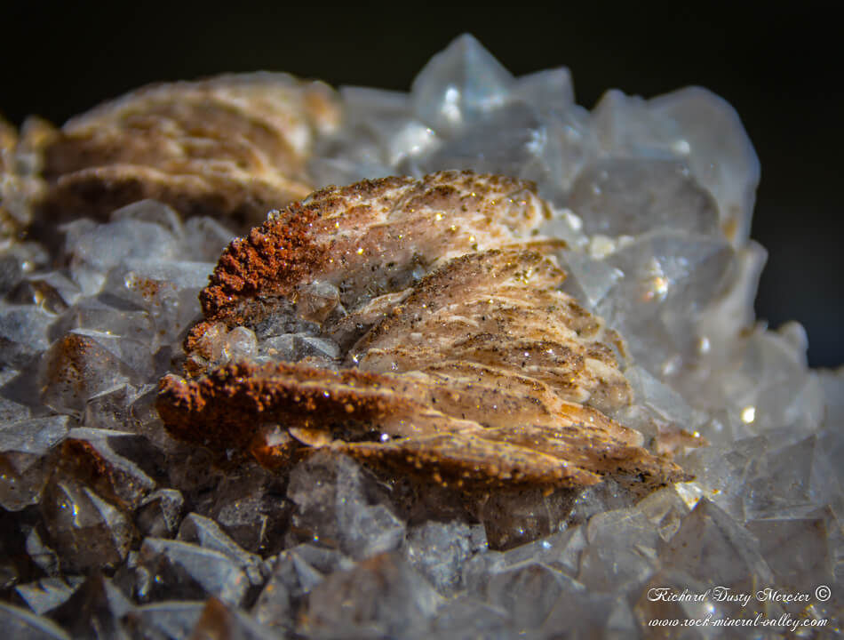 Miniature : Quartz Fumé Hématite avec Barite et Goethite