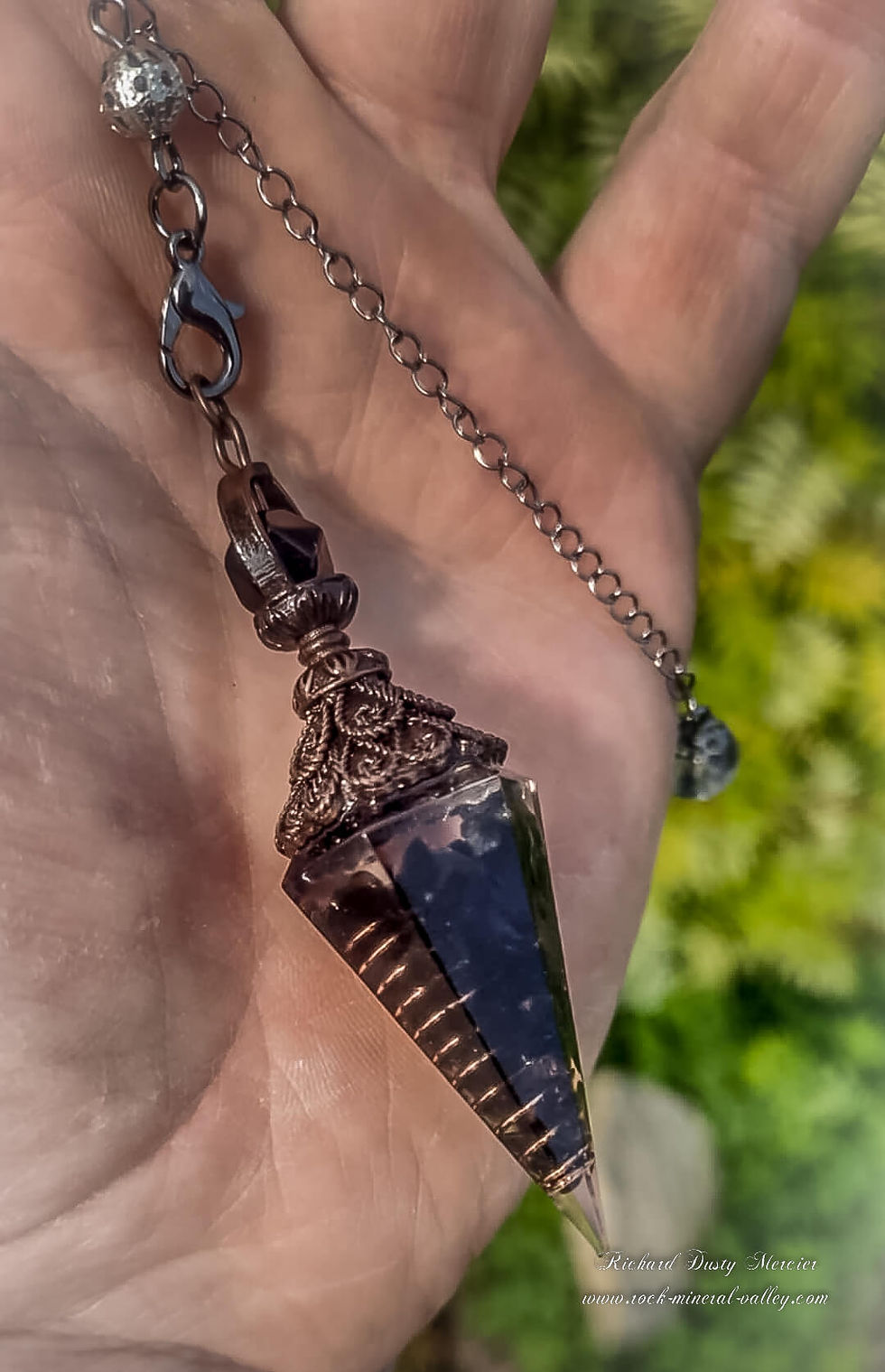 Miniature : Pendule Orgonite en Onyx Noir