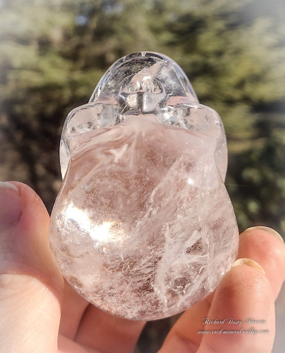 Miniature : Crane de Cristal en Quartz Pure avec Arc en Ciel "La Porte"