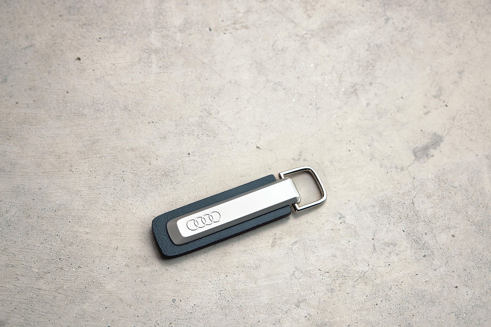 Thumbnail: Audi Key ring rings, silver/black