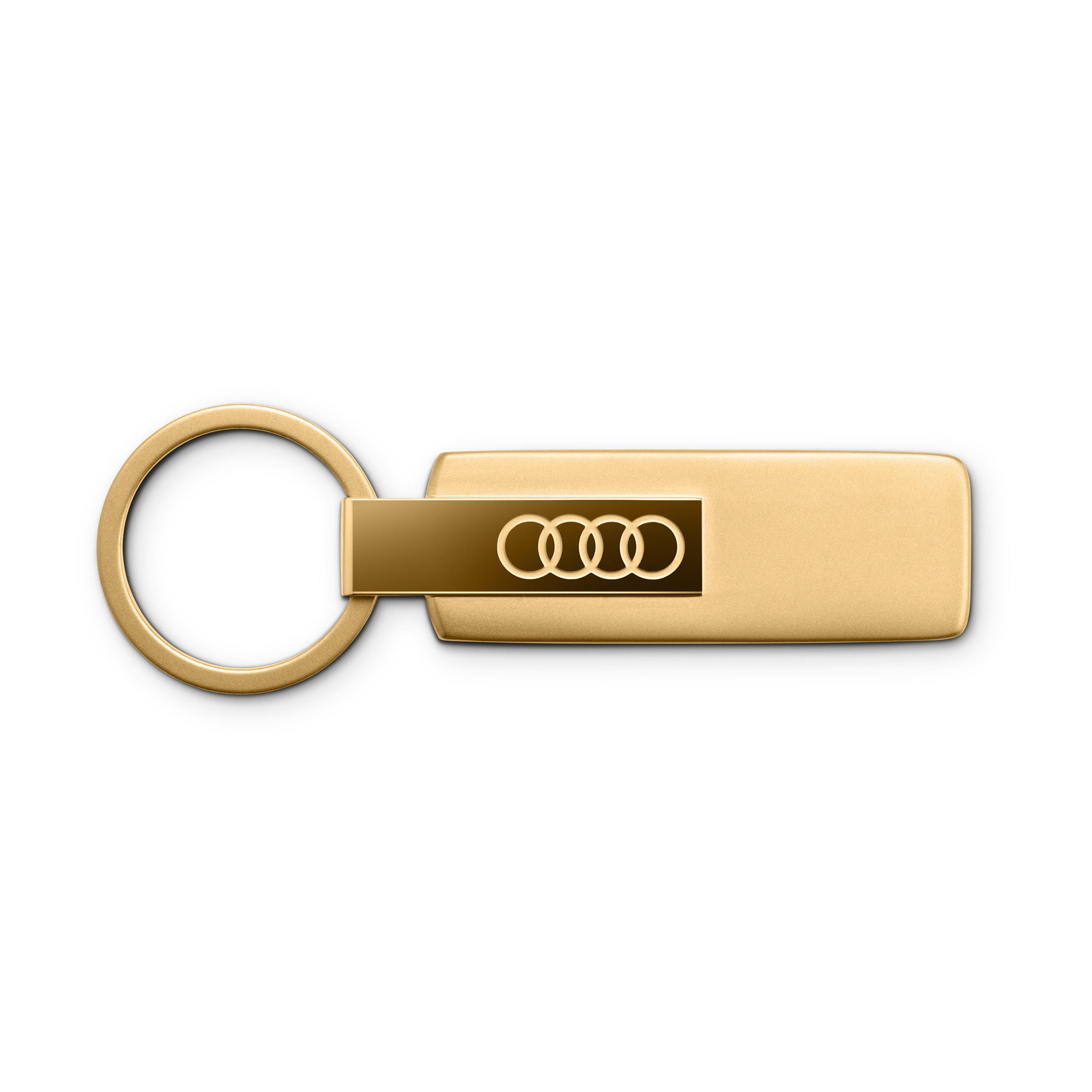 Audi Key ring, stainless steel, gold