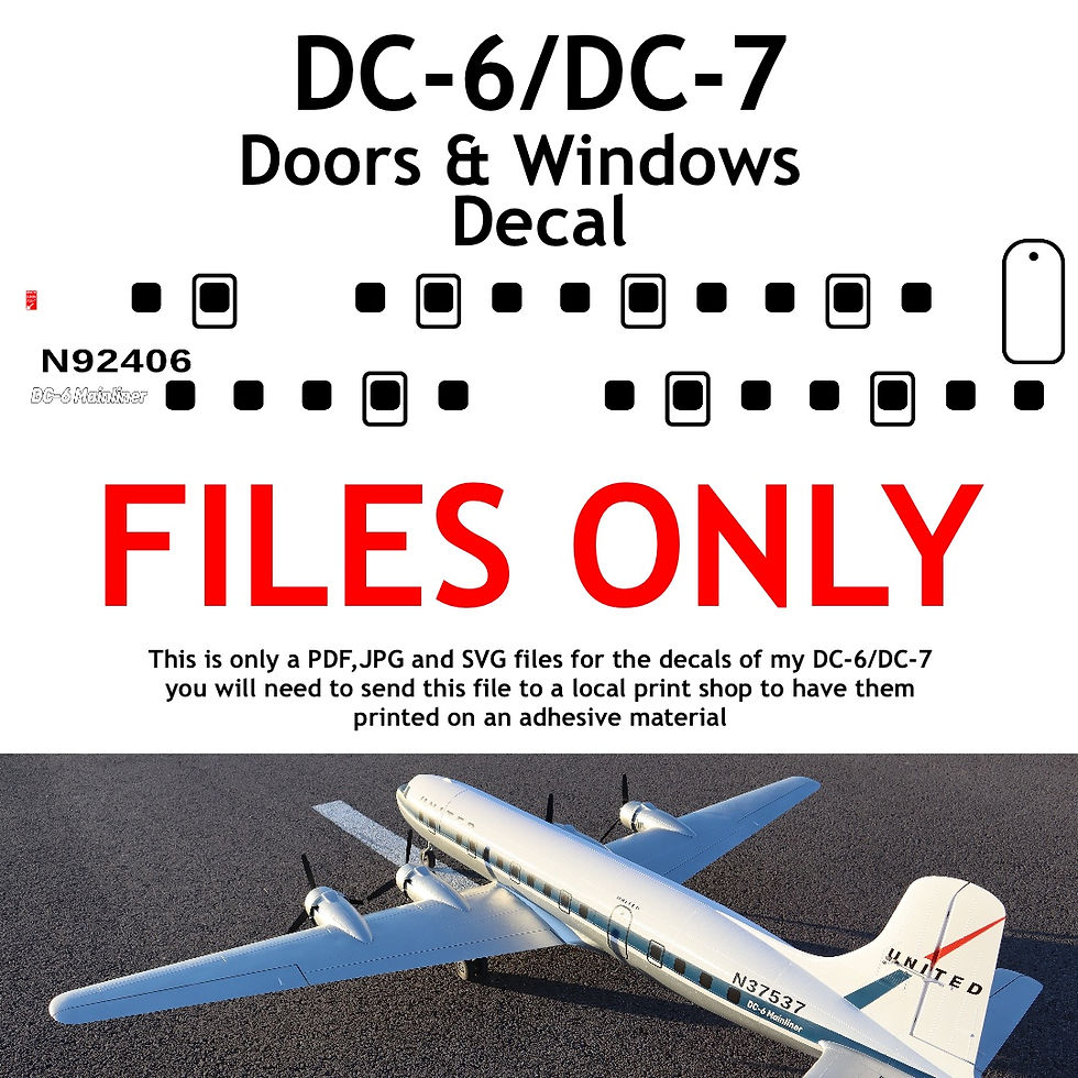 Miniature : DC-6 Window Decals (FILE ONLY)
