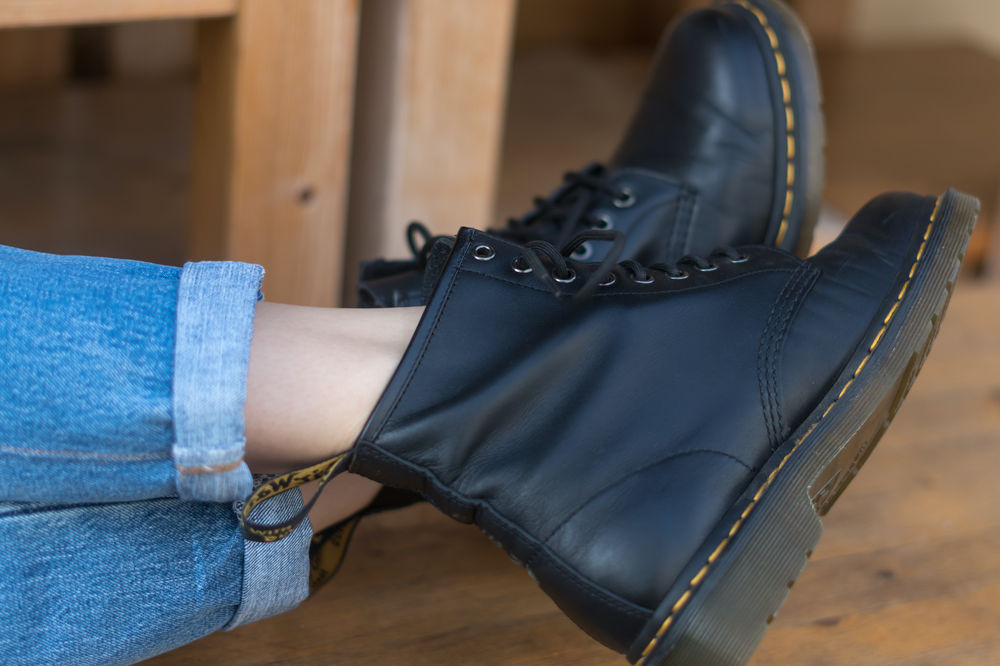 how to clean yellow stitching on doc martens