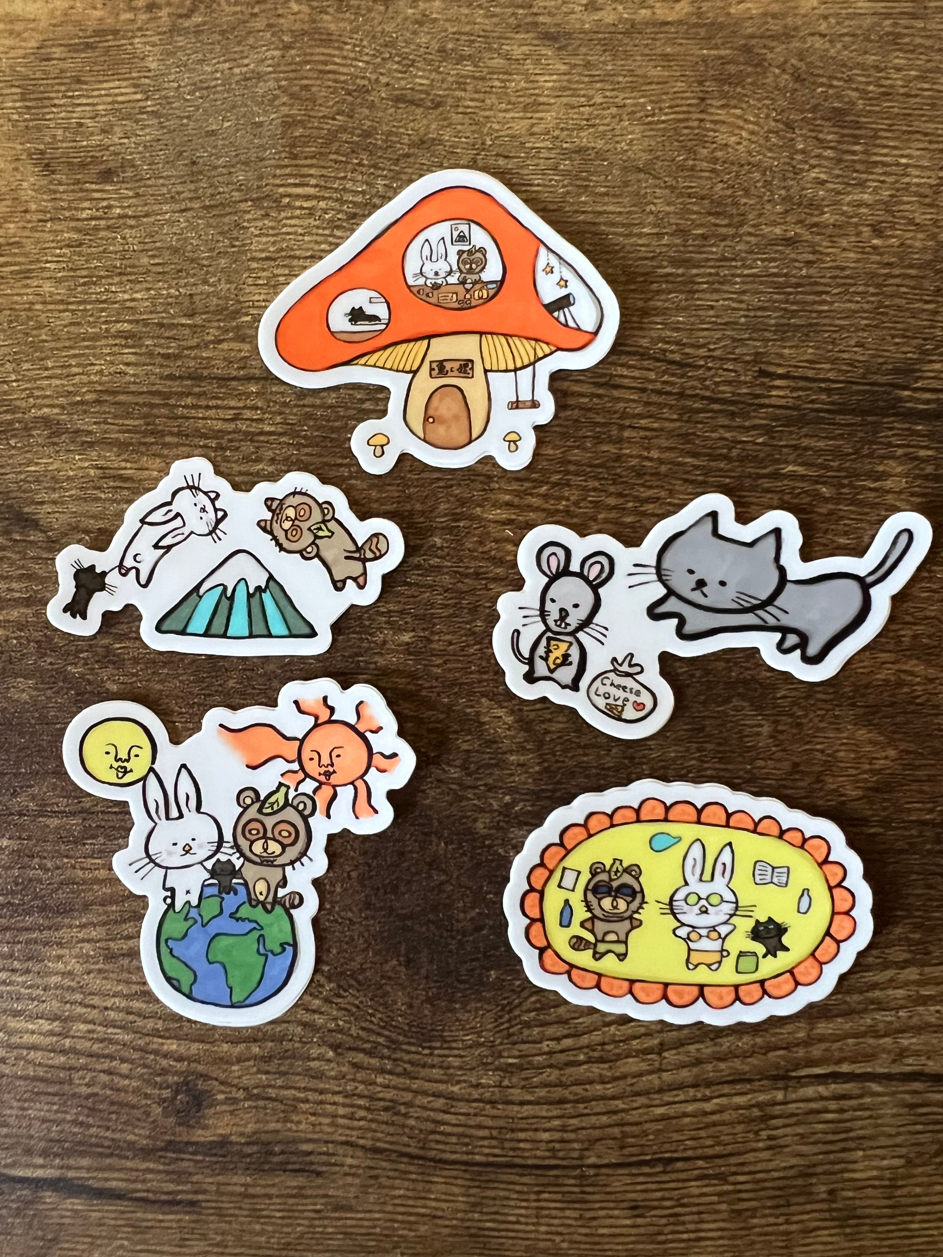 5 Stickers Set