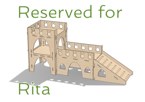 RESERVED for RITA - ** Custom ** Rabbit Castle complete with Tunnel ...