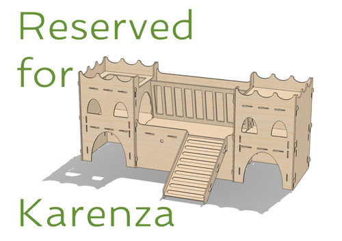 RESERVED for KARENZA - ** Custom ** Rabbit Castle complete with Hay ...