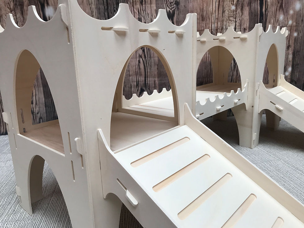 Thumbnail: Rabbit Castle Starter Kit - Formaldehyde Free, Non Toxic, Wooden, Slot Together 