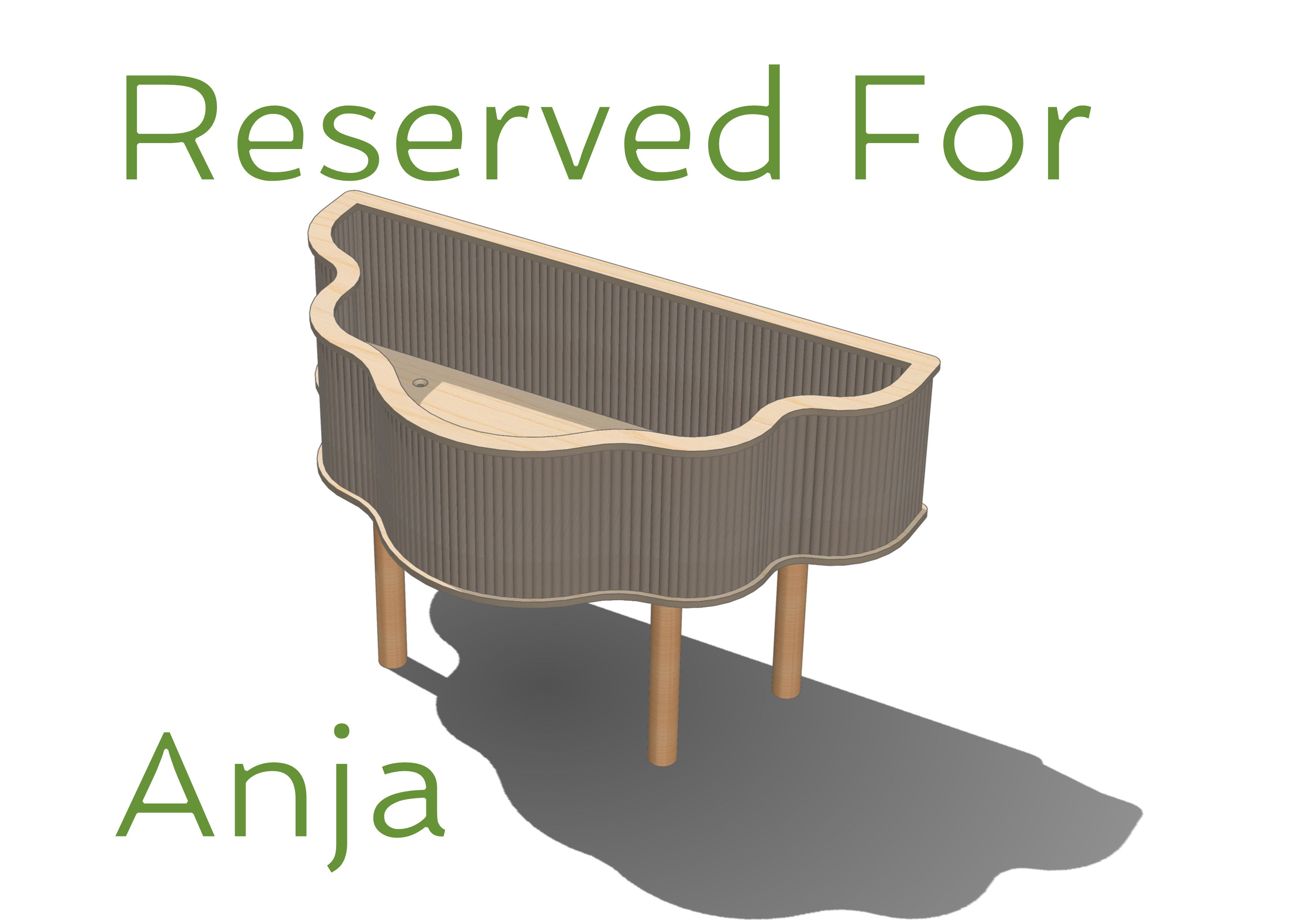 RESV'D FOR ANJA - ** Custom ** Hamster Dowel Sandbox 57cm x 30cm x 15cm
