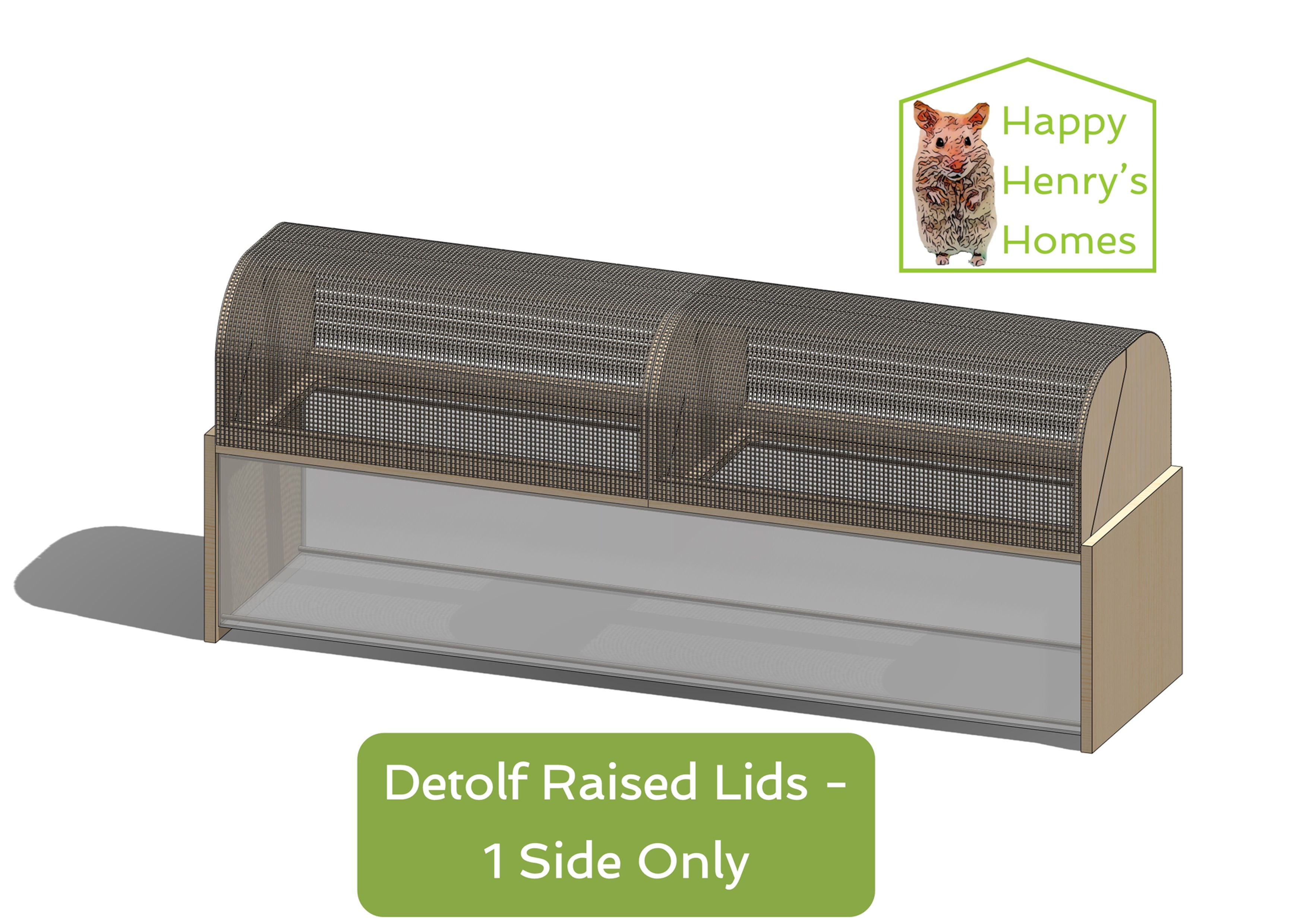 Detolf Enclosure Raised Lid/Topper (1x Side Only) with hinged front opening