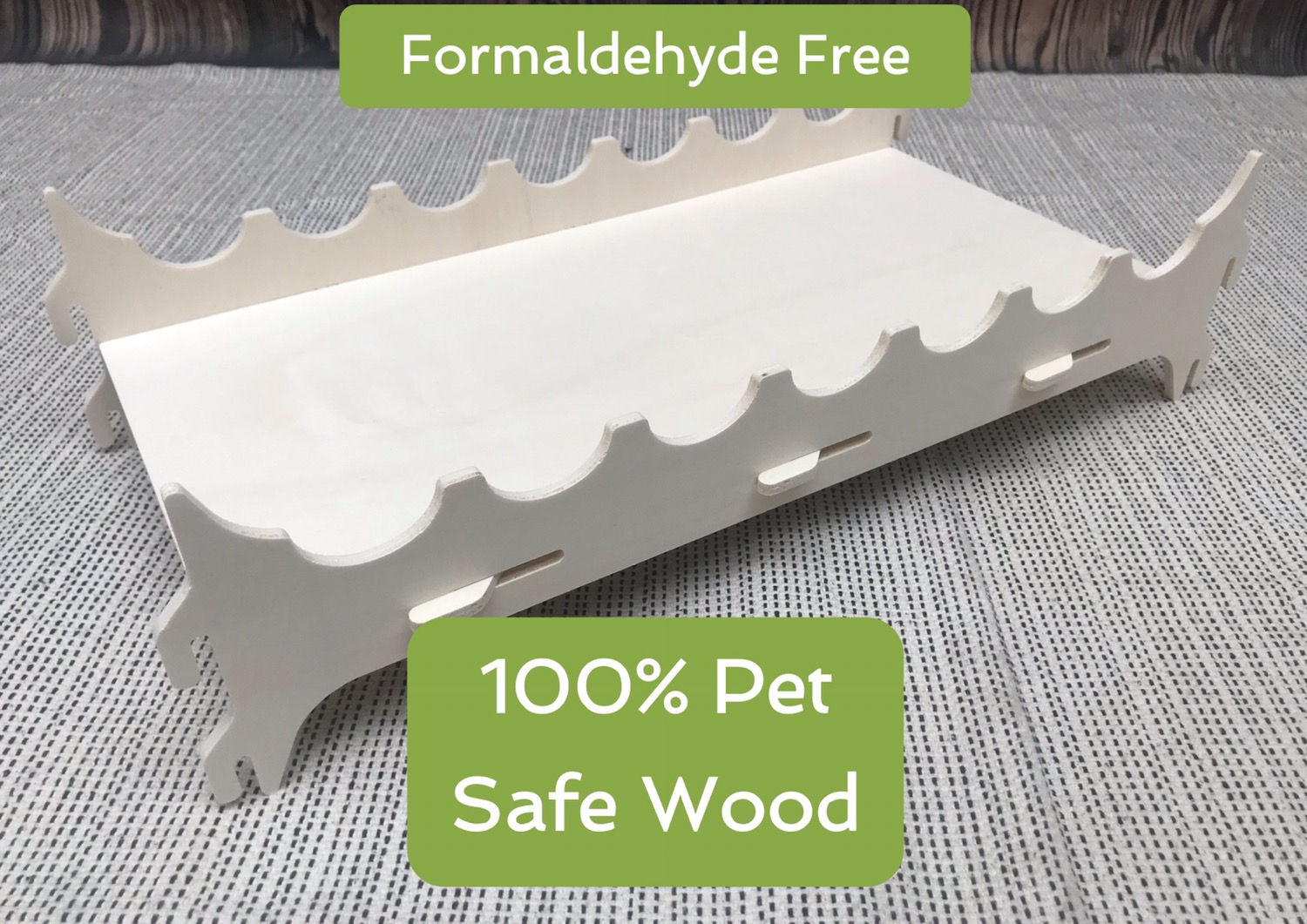 Guinea Pig Castle Bridge - Formaldehyde Free, Non Toxic, Wooden, Slot Together &