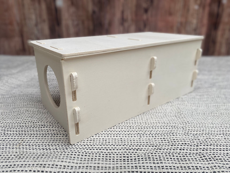 Thumbnail: Dual Hamster Open 2 Chamber House - Formaldehyde Free, Non Toxic, Wooden, Slot T