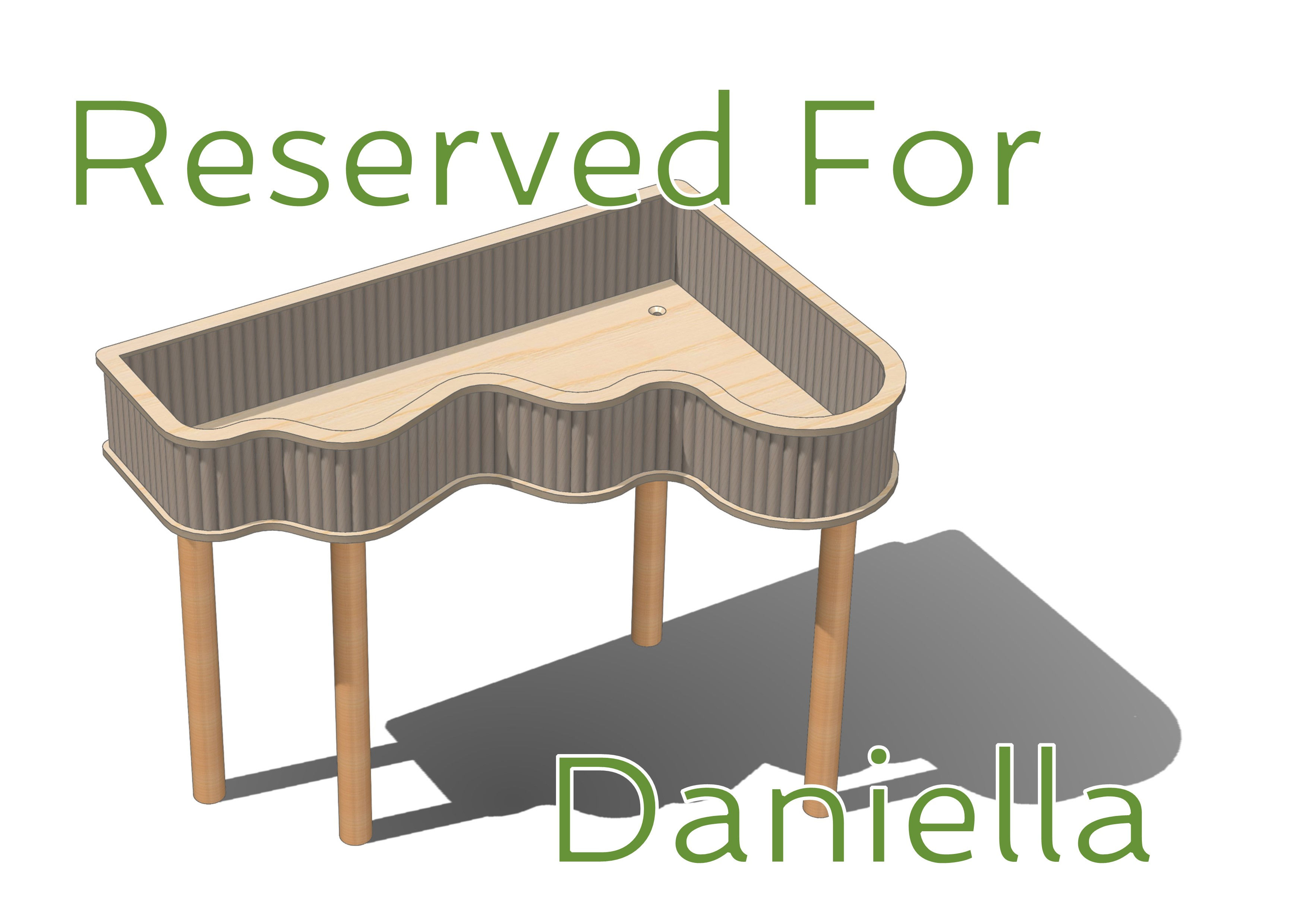 RESV'D FOR DANIELLA - ** Custom ** Hamster Dowel Sandbox 50cm x 35cm x 8.5cm