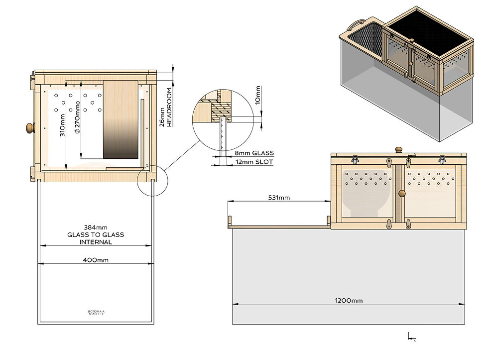 Thumbnail: RESERVED for LEXIE - ** Custom **Tank Topper & Lid for L120cm x D40cm Tank