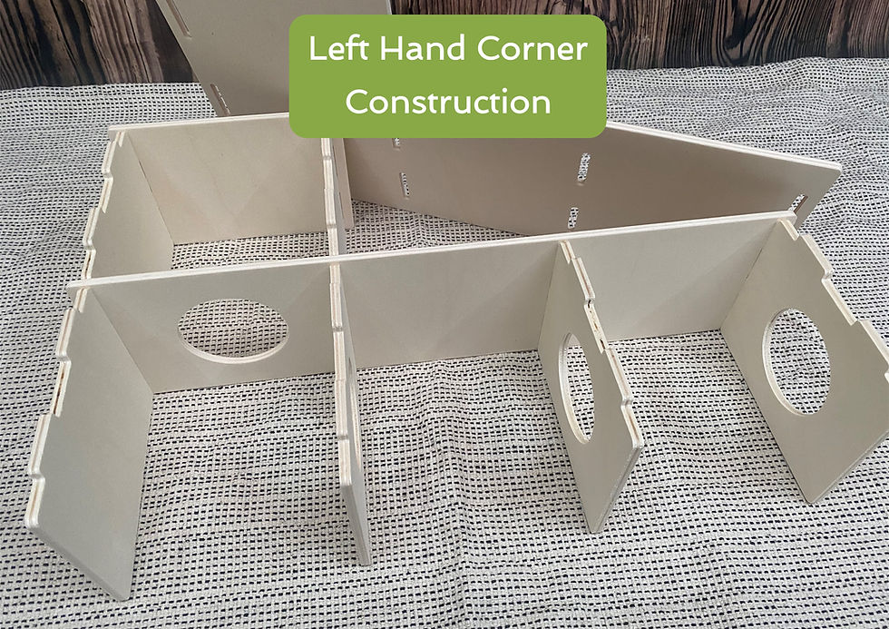 Thumbnail: Hamster Corner 3/4 Open Chamber House - Formaldehyde Free, Non Toxic, Wooden