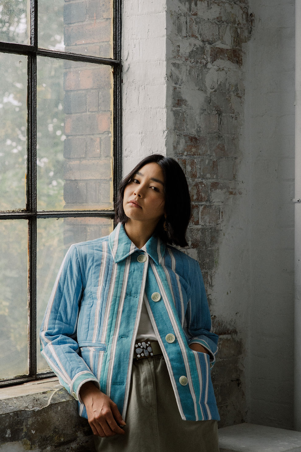Thumbnail: Striped vintage cotton Jacket