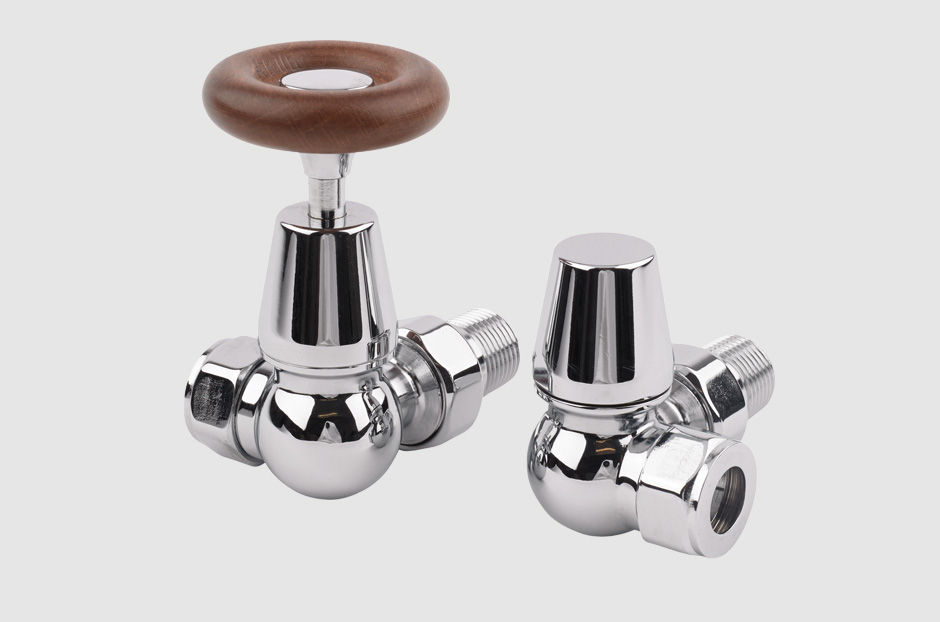 Thumbnail: Kentwell Brass Traditional Manual Radiator Valve Set | Corner | MHS