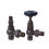 Thumbnail: Arundel UK20 Traditional Manual Radiator Valve Set | Angled | Arroll | Antique Copper